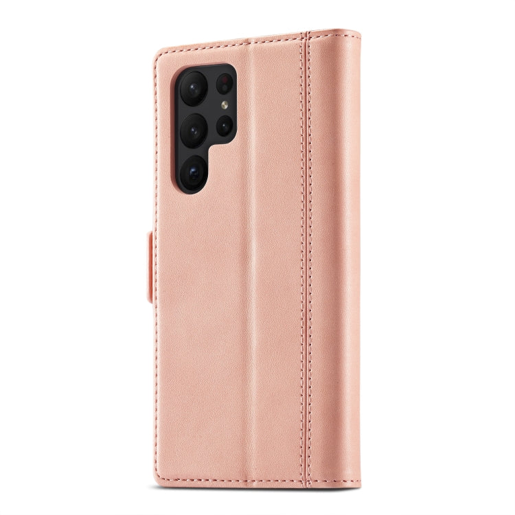 For Samsung Galaxy S23 Ultra 5G LC.IMEEKE PU + TPU Skin-friendly Feeling Leather Phone Case(Rose Gold) - Galaxy S23 Ultra 5G Cases by LC.IMEEKE | Online Shopping UK | buy2fix