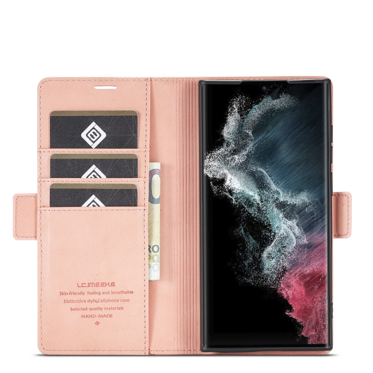 For Samsung Galaxy S23 Ultra 5G LC.IMEEKE PU + TPU Skin-friendly Feeling Leather Phone Case(Rose Gold) - Galaxy S23 Ultra 5G Cases by LC.IMEEKE | Online Shopping UK | buy2fix