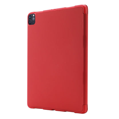 Skin Feel Pen Holder Tri-fold Tablet Leather Case For iPad Air 13 2024 / iPad Pro 12.9 2022 / 2021 / 2020 / 2018(Red) - iPad Pro 12.9 (2022/2021) Cases by buy2fix | Online Shopping UK | buy2fix