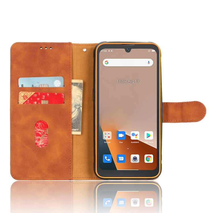 For Blackview BV5200 Skin Feel Magnetic Flip Leather Phone Case(Brown) - More Brand by buy2fix | Online Shopping UK | buy2fix