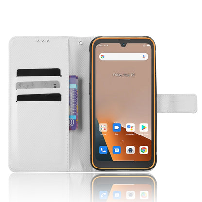 For Blackview BV5200 Diamond Texture Leather Phone Case(White) - More Brand by buy2fix | Online Shopping UK | buy2fix