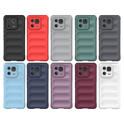 For Xiaomi 13 Pro 5G Magic Shield TPU + Flannel Phone Case(Dark Grey) - 13 Pro Cases by buy2fix | Online Shopping UK | buy2fix