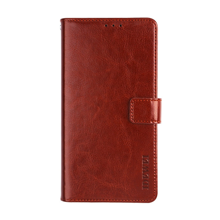 For Blackview A60 Pro idewei Crazy Horse Texture Horizontal Flip Leather Case with Holder & Card Slots & Wallet(Brown) - More Brand by idewei | Online Shopping UK | buy2fix