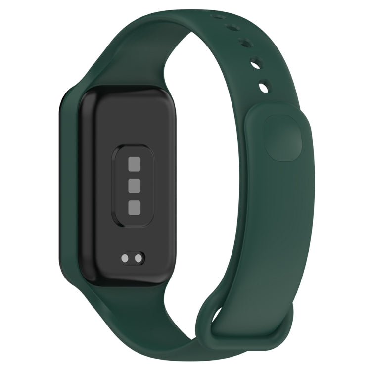 For Redmi Band 2 Solid Color Silicone Integrated Watch Band(Dark Green) - Watch Bands by buy2fix | Online Shopping UK | buy2fix