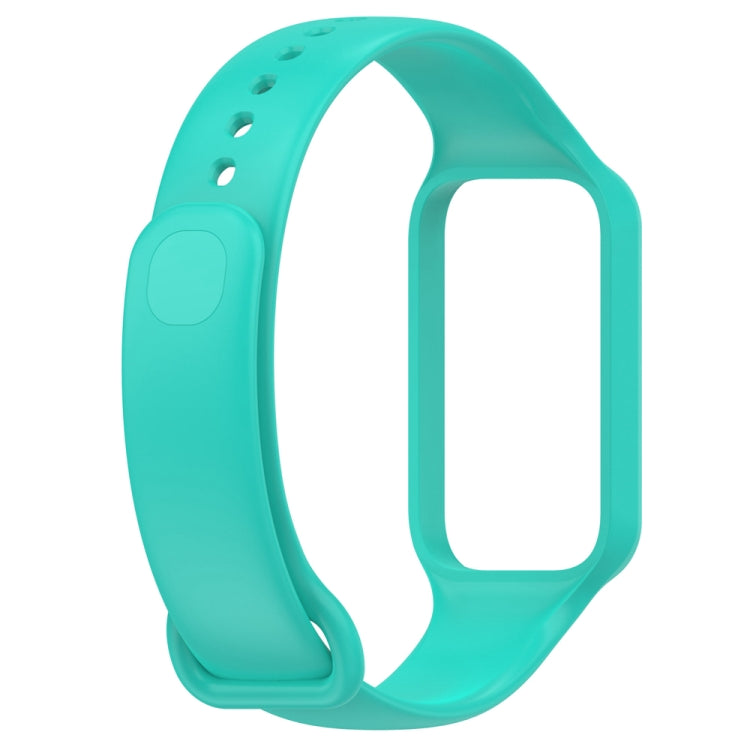 For Redmi Band 2 Solid Color Silicone Integrated Watch Band(Cyan) - Watch Bands by buy2fix | Online Shopping UK | buy2fix