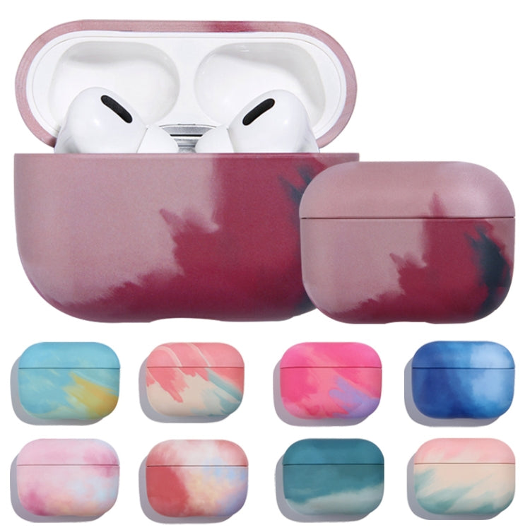 For AirPods 3 Ink Painting Water Sticker PC Earphone Case(Navy Blue) - For AirPods 3 by buy2fix | Online Shopping UK | buy2fix