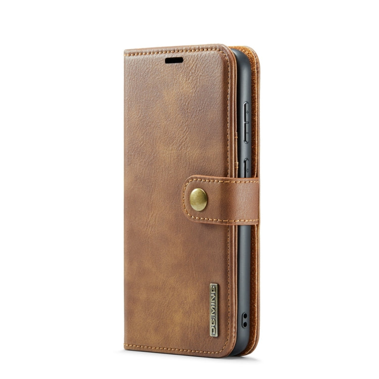 For Samsung Galaxy S23 5G DG.MING Crazy Horse Texture Detachable Magnetic Leather Case(Brown) - Galaxy S23 5G Cases by DG.MING | Online Shopping UK | buy2fix