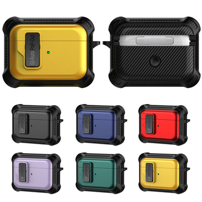 For AirPods Pro Signal Flag Wireless Earphones Case with Security Lock(Yellow) - For AirPods Pro by buy2fix | Online Shopping UK | buy2fix