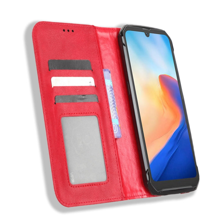 For Blackview BV7200 Magnetic Buckle Retro Texture Leather Phone Case(Red) - More Brand by buy2fix | Online Shopping UK | buy2fix