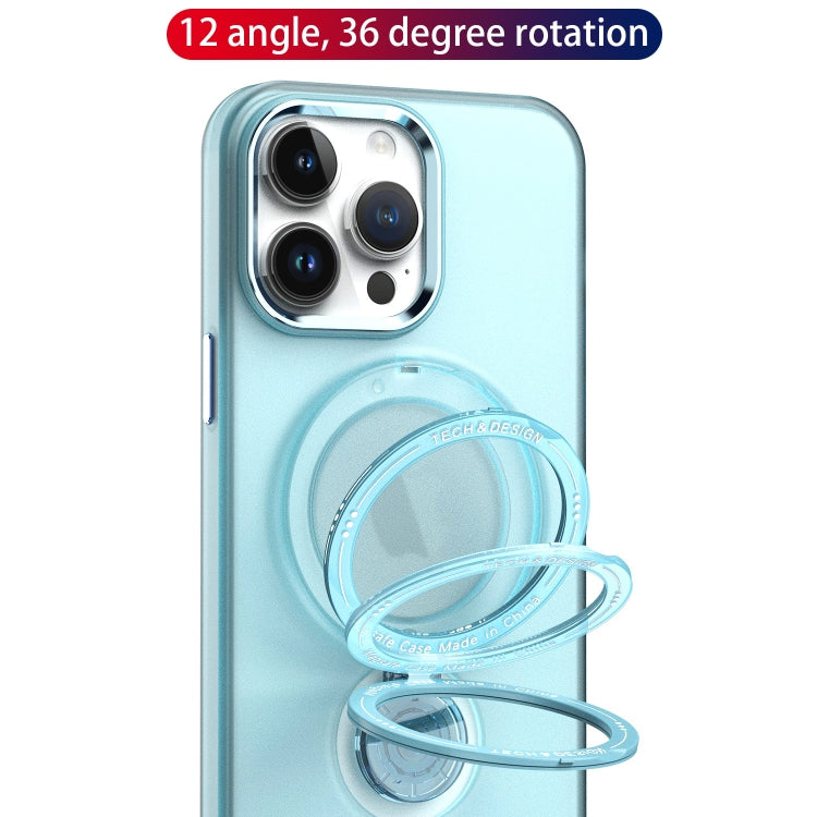 For iPhone 14 Pro 360 Degree Rotation Holder MagSafe Magnetic Phone Case(Black) - iPhone 14 Pro Cases by buy2fix | Online Shopping UK | buy2fix
