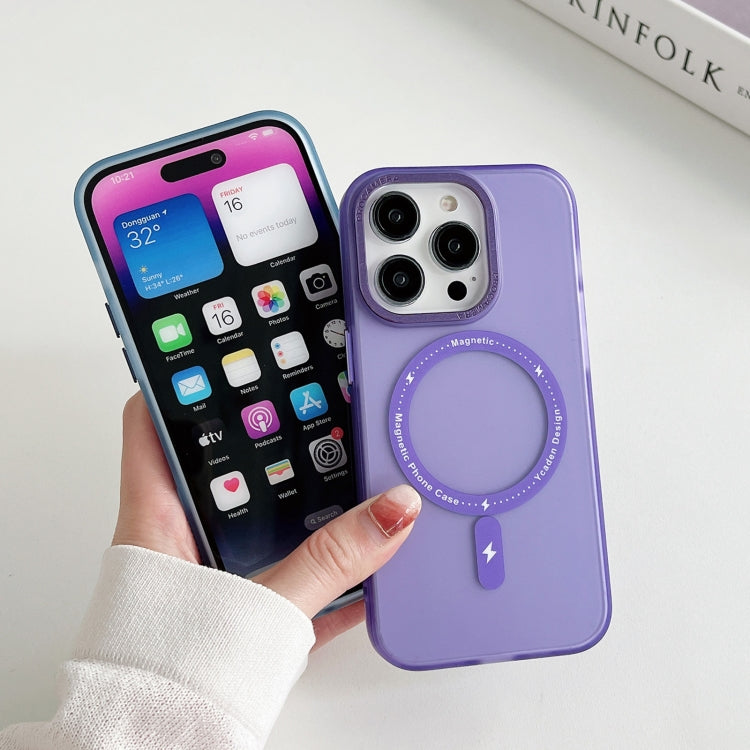 For iPhone 14 Pro Max Colorful Series TPU+PC Magsafe Magnetic Phone Case(Purple) - iPhone 14 Pro Max Cases by buy2fix | Online Shopping UK | buy2fix