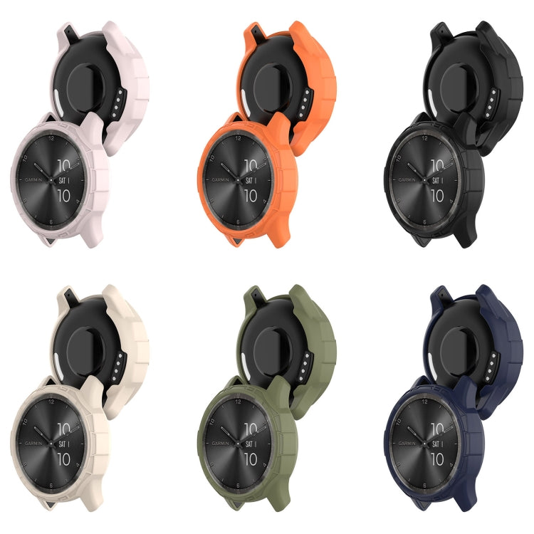 For Garmin Vivomove Trend Armor Hollow Watch Protective Case(Orange) - Watch Cases by buy2fix | Online Shopping UK | buy2fix