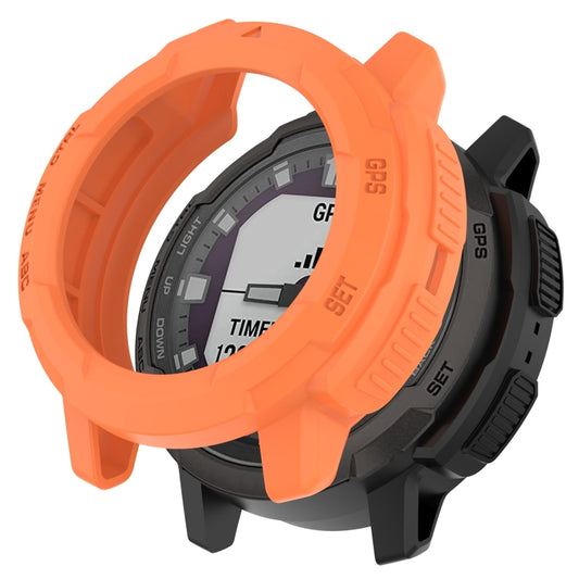 For Garmin Instinct Crossover Armor Hollow Watch Protective Case(Orange) - Watch Cases by buy2fix | Online Shopping UK | buy2fix