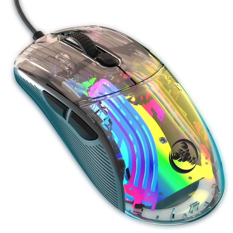 X400 7 Keys Transparent RGB Wired Gaming Mouse (Black) - Wired Mice by buy2fix | Online Shopping UK | buy2fix