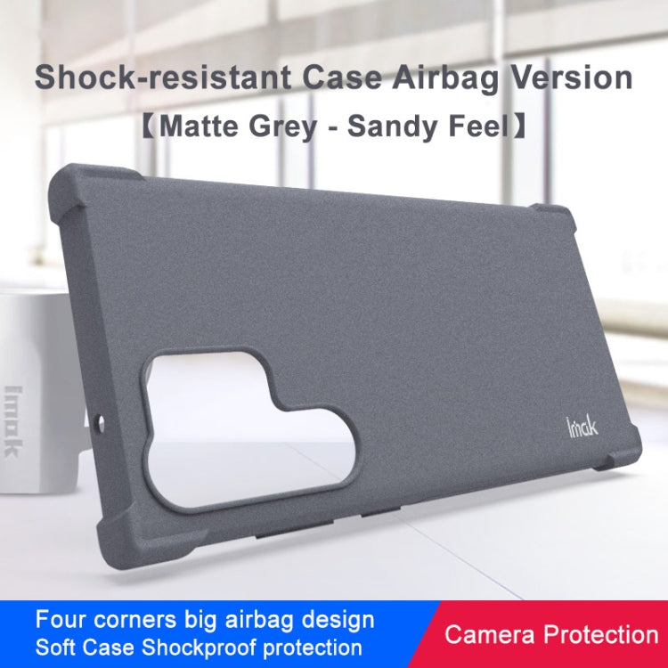 For Samsung Galaxy S23 Ultra 5G imak Shockproof Airbag TPU Phone Case(Matte Grey) - Galaxy S23 Ultra 5G Cases by imak | Online Shopping UK | buy2fix