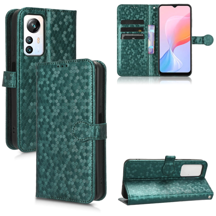 For Blackview A85 Honeycomb Dot Texture Leather Phone Case(Green) - More Brand by buy2fix | Online Shopping UK | buy2fix