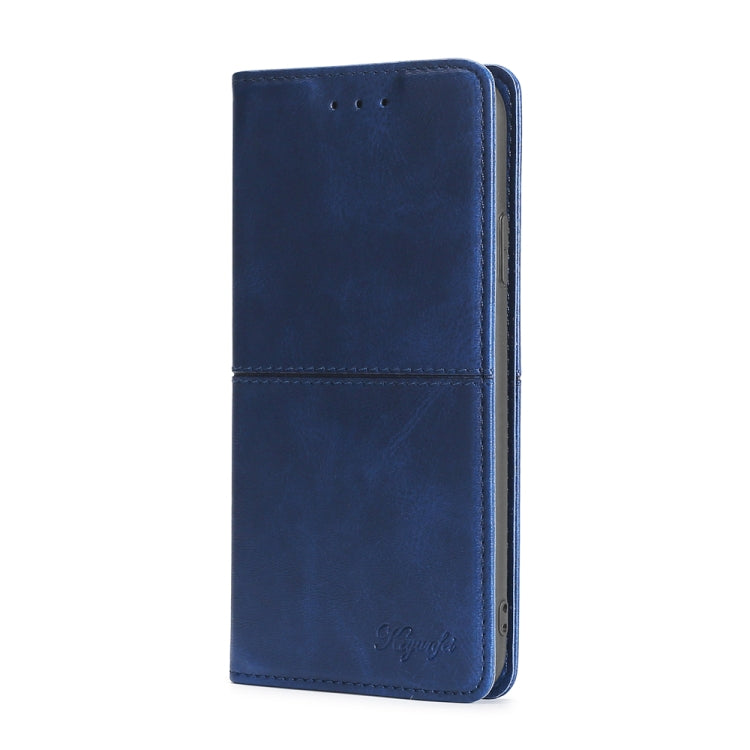 For Blackview A52 Cow Texture Magnetic Horizontal Flip Leather Phone Case(Blue) - More Brand by buy2fix | Online Shopping UK | buy2fix