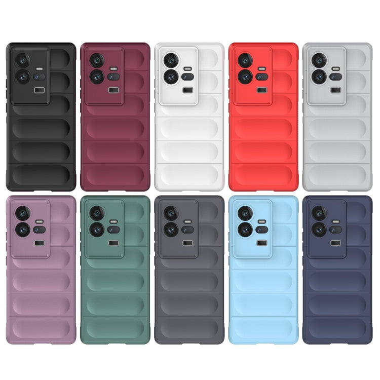For vivo iQOO 11 Pro 5G Magic Shield TPU + Flannel Phone Case(Wine Red) - vivo Cases by buy2fix | Online Shopping UK | buy2fix