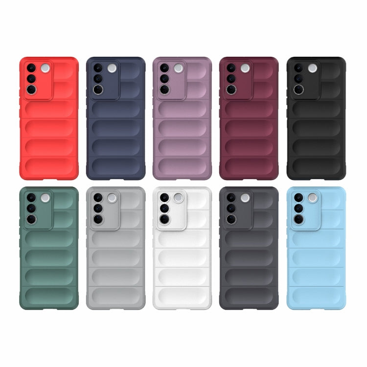 For vivo S16e 5G Magic Shield TPU + Flannel Phone Case(Light Blue) - vivo Cases by buy2fix | Online Shopping UK | buy2fix