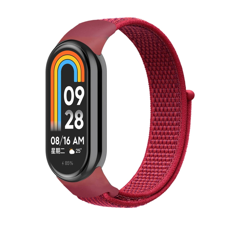 For Xiaomi Mi Band 8 Loop Nylon Watch Band(Red) - Watch Bands by buy2fix | Online Shopping UK | buy2fix