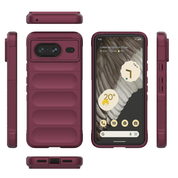For Google Pixel 8 5G Magic Shield TPU + Flannel Phone Case(Purple) - Google Cases by buy2fix | Online Shopping UK | buy2fix