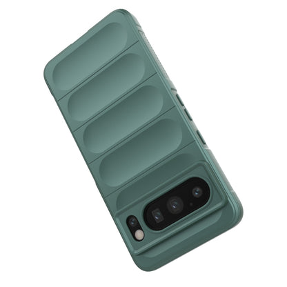 For Google Pixel 8 Pro 5G Magic Shield TPU + Flannel Phone Case(Dark Green) - Google Cases by buy2fix | Online Shopping UK | buy2fix