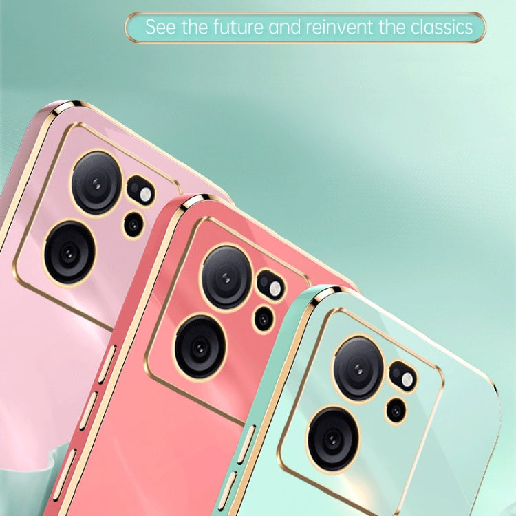 For Xiaomi Redmi K60 Ultra / Mi 13T XINLI Straight Edge 6D Electroplate TPU Phone Case(Mint Green) - Redmi K60 Ultra Cases by XINLI | Online Shopping UK | buy2fix