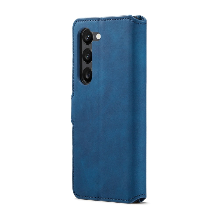 For Samsung Galaxy S23 5G DG.MING Retro Oil Edge Flip Leather Phone Case(Blue) - Galaxy S23 5G Cases by DG.MING | Online Shopping UK | buy2fix