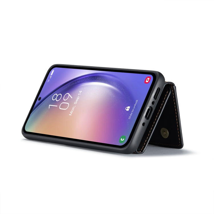 For Samsung Galaxy A54 5G DG.MING M2 Series 3-Fold Multi Card Bag + Magnetic Phone Case(Black) - Galaxy Phone Cases by DG.MING | Online Shopping UK | buy2fix