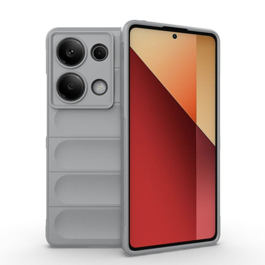 For Xiaomi Redmi Note 13 Pro 4G Global Magic Shield TPU + Flannel Phone Case(Grey) - Note 13 Pro Cases by buy2fix | Online Shopping UK | buy2fix