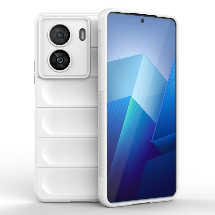 For vivo iQOO Z7x Magic Shield TPU + Flannel Phone Case(White) - vivo Cases by buy2fix | Online Shopping UK | buy2fix