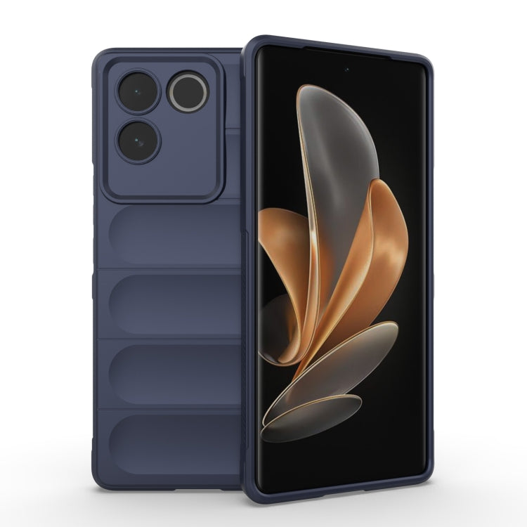 For vivo S17e Magic Shield TPU + Flannel Phone Case(Dark Blue) - vivo Cases by buy2fix | Online Shopping UK | buy2fix