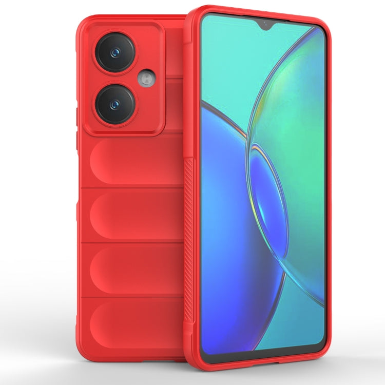 For vivo Y27 4G Global Magic Shield TPU + Flannel Phone Case(Red) - vivo Cases by buy2fix | Online Shopping UK | buy2fix