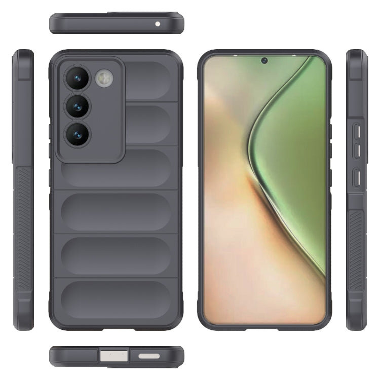 For vivo Y200E 5G Global / Y100 5G IDN Magic Shield TPU + Flannel Phone Case(Dark Grey) - vivo Cases by buy2fix | Online Shopping UK | buy2fix