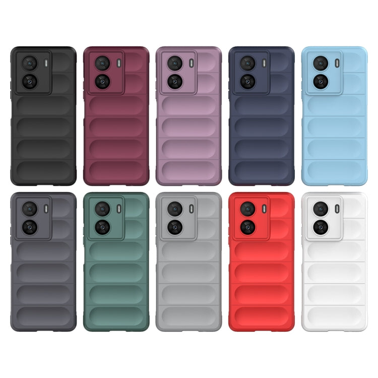 For vivo iQOO Z7x Magic Shield TPU + Flannel Phone Case(Dark Blue) - vivo Cases by buy2fix | Online Shopping UK | buy2fix