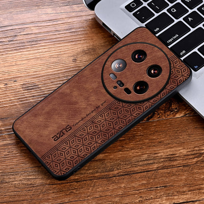 For Xiaomi 14 Ultra AZNS 3D Embossed Skin Feel Phone Case(Brown) - 14 Ultra Cases by AZNS | Online Shopping UK | buy2fix