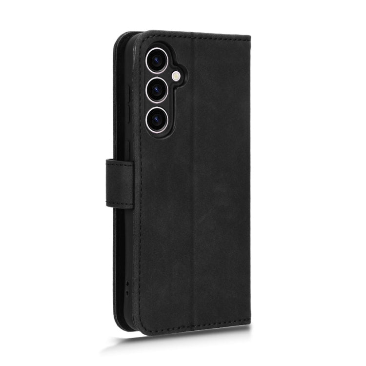 For Samsung Galaxy S23 FE 5G Skin Feel Magnetic Flip Leather Phone Case(Black) - Galaxy S23 FE 5G Cases by buy2fix | Online Shopping UK | buy2fix