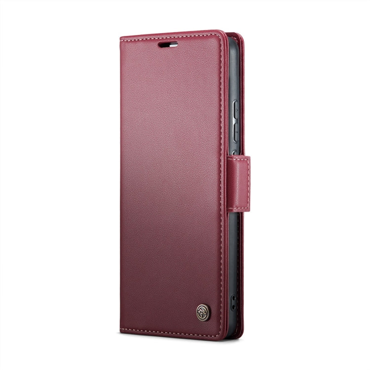 For Samsung Galaxy A72 CaseMe 023 Butterfly Buckle Litchi Texture RFID Anti-theft Leather Phone Case(Wine Red) - Galaxy Phone Cases by CaseMe | Online Shopping UK | buy2fix