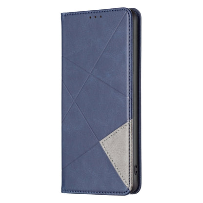 For Xiaomi Redmi A3 Rhombus Texture Magnetic Leather Phone Case(Blue) - Xiaomi Cases by buy2fix | Online Shopping UK | buy2fix