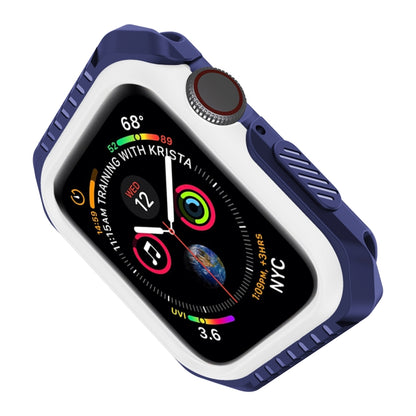 For Apple Watch Series Series 3 & 2 & 1 42mm Shockproof Two Color Protective Case(Blue White) - Watch Cases by buy2fix | Online Shopping UK | buy2fix