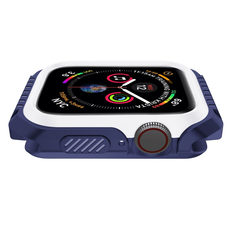 For Apple Watch Series Series 3 & 2 & 1 42mm Shockproof Two Color Protective Case(Blue White) - Watch Cases by buy2fix | Online Shopping UK | buy2fix