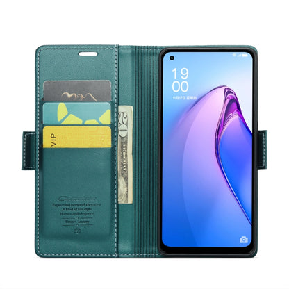 For OPPO F21 Pro 5G Globa/Reno8 Z Global CaseMe 023 Butterfly Buckle Litchi Texture RFID Anti-theft Leather Phone Case(Pearly Blue) - OPPO Cases by CaseMe | Online Shopping UK | buy2fix