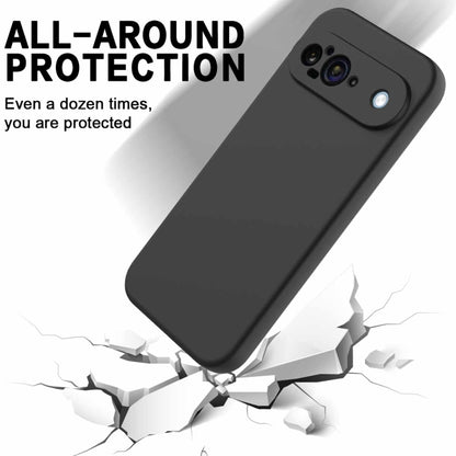 For Google Pixel 9 Pure Color Liquid Silicone Shockproof Phone Case(Black) - Google Cases by buy2fix | Online Shopping UK | buy2fix