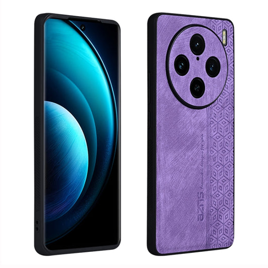 For vivo X100 Pro AZNS 3D Embossed Skin Feel Phone Case(Purple) - X100 Pro Cases by AZNS | Online Shopping UK | buy2fix