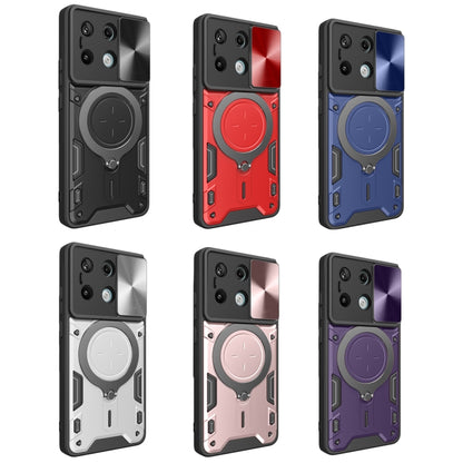 For Xiaomi Redmi Note 13 Pro 5G CD Texture Sliding Camshield Magnetic Holder Phone Case(Purple) - Note 13 Pro Cases by buy2fix | Online Shopping UK | buy2fix