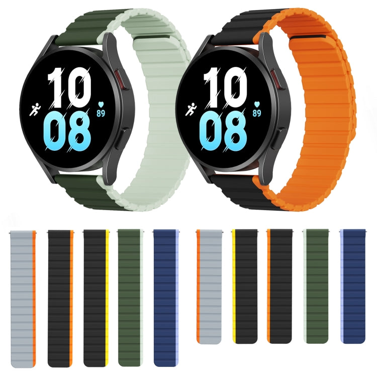 DUX DUCIS Magnetic Silicone Watch Band, Size:22mm(Black Orange) - 20mm Bands by DUX DUCIS | Online Shopping UK | buy2fix