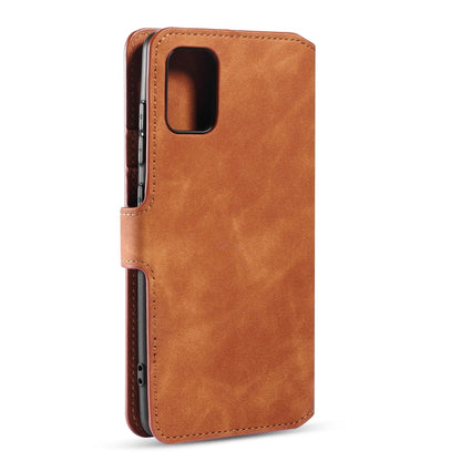 For Samsung Galaxy A41 (EU Version) DG.MING Retro Oil Side Horizontal Flip Case with Holder & Card Slots & Wallet(Brown) - Galaxy Phone Cases by DG.MING | Online Shopping UK | buy2fix