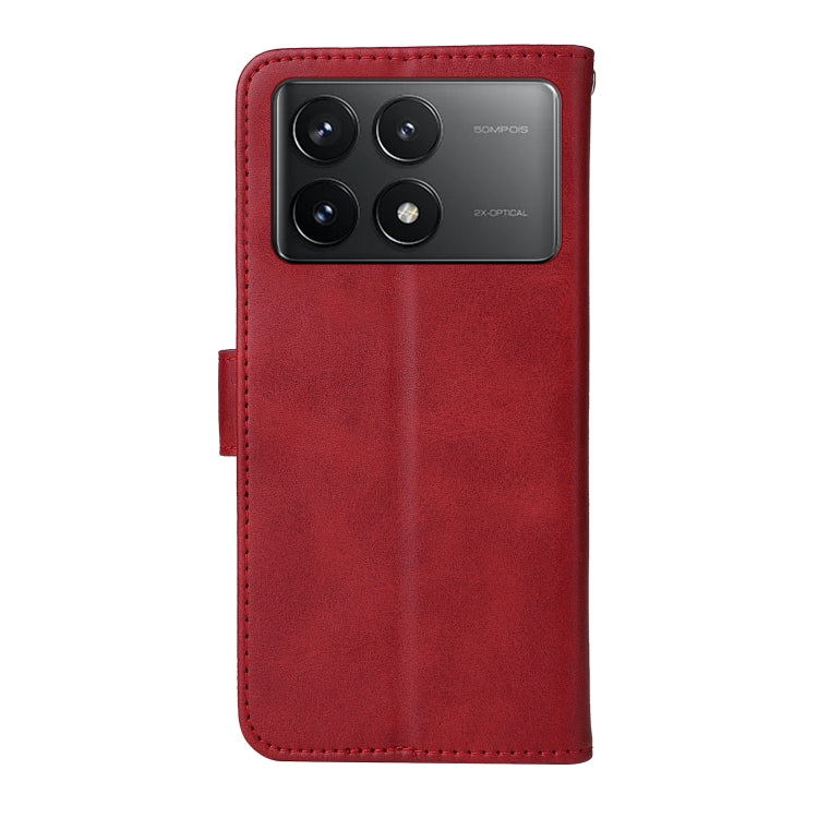 For Xiaomi Redmi K70 / K70 Pro Classic Calf Texture Flip Leather Phone Case(Red) - K70 Pro Cases by buy2fix | Online Shopping UK | buy2fix