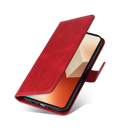 For Xiaomi Redmi Note13 5G Global Classic Calf Texture Flip Leather Phone Case(Red) - Note 13 Cases by buy2fix | Online Shopping UK | buy2fix
