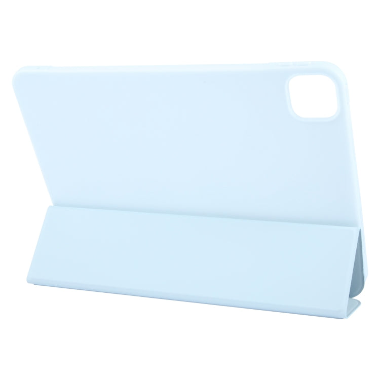 For iPad Air 13 2024 GEBEI 3-folding Holder Shockproof Flip Leather Tablet Case(Sky Blue) - iPad Air 13 2024 Cases by GEBEI | Online Shopping UK | buy2fix